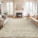 BILEEHOME Neutral Area Rugs 8x10 for Living Room,Boho Washable Earth Tone Vintage Floral Modern Farmhouse Bedroom Dining Room Rug Under Table,Cream Beige Tan Brown
