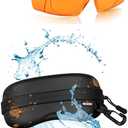 NoCry Blue Light Blocking Over Glasses Safety Glasses with 100% UV Protection, Anti-Fog Scratch Lenses & Water Resistant Safety Glasses Case with Clip - Semi Hard Sunglasses Case with Cleaning Cloth