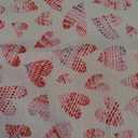 Set of 3 Rachel Zoe Valentine Placemats 13" x 19" Hearts Metallic Pink Red