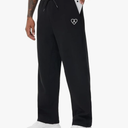 Men's Cotton Sweatpants Baggy Fleece Workout Sweatpants with Pockets Drawstring Lounge Athletic Running Pants L