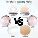 Nimiah Bra Inserts Breast Enhancers - 2 Pairs Push up Swimsuit Pads Add Cups Size Instantly Fits AB, C, D Cup (Beige)