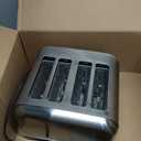 Cuisinart 4 Slice Compact Stainless Steel Toaster with Extra-Wide Slots for Bread, French Toast, Bagels & Pastries, Defrost & Reheat Functions, CPT-180P1, Brushed Stainless, Removable Crumb Tray