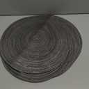 Floroom 15 Inch Round Braided Placemats Set of 4, Washable Heat Resistant Cotton Polyester Circle Place Mats for Kitchen Dining Table - Mist Grey