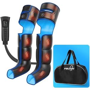 FSUON Leg Massager for Circulation and Pain Relief FSA HSA Eligible, Air Compression Massager with 3 Level Heat, 6 Modes, 3 Intensities