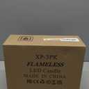 3 Pack Rechargeable LED Candles with 10-Key Remote Control, Waterproof Rechargeable Candles, Flameless Real Wax Flickering Wick, Yellow Light Pillar Candles with Timer Function - Dark Purple