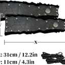 HiiFeuer Medieval Suede Arm Wraps, Renaissance Artificial Fur Bracers, Viking Wrist Band Archery Arm Guards Knight Gauntlets (Black)