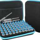 60 Slots 3ml Insulin Vial Holder, Peptide Vial Storage Case for Fridge and Travel, Fits 1ml 3ml Standard Vials, Diabetic Supplies (Case Only)