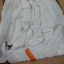 Cosybay Oversized King Size Feather Down Fiber Comforter - Ultra Soft 100% Cotton Duvet Insert, All Season Hotel Luxury Bedding with Corner Tabs, 116"x98" White