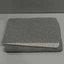 HITSLAM Square Shower Mat, 24 x 24 Inch Non Slip Bath Mat for Tub, Soft PVC Loofah Bathtub Mats with Drain Holes, Quick Drying Bathroom Stall Floor Mat, Bathroom Accessories Without Suction Cup, Grey