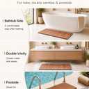 StrongTek Teak Bath Mat, Roll-Up, 35.4 x 19 in, Pre-Oiled, Non-Slip Pads