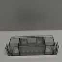 5 Slots Wall Mount Toothbrush Holder with Cover, Self Adhesive Toothbrush Storage Organizer for Shower, Toothpaste & Toothbrush Hanger for Bathroom, Medicine Cabinet, Dorm (Gray Large)