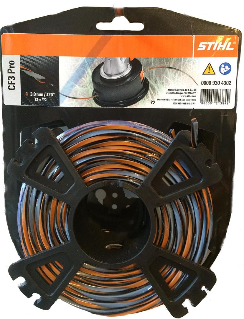 Stihl Mhfden kreuzfrmig with Carbonanteil CF3 Pro Rolle 3,0 mm, 22 m (Orange)