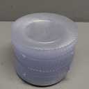 FOCUSLINE 7 Inch Clear Plastic Plates, 100 Count Disposable Heavy Duty Salad Dessert Plates, Premium Hard Plastic for Weddings, Parties & Events