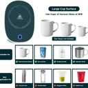 Smart Coffee Mug Warmer & Mug Set for Desk, Electric Coffee Cup Warmer with Auto Shut Off, 55C Temperature Coffee Mug Warmer Heater, Ceramic Cup, Home, Office - Ideal Gift for Coffee & Tea
