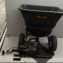 VEVOR Tow-Behind Spreader, 9.8 ft Spreading Width, Broadcast Spreader with 10" All-Terrain Tires, 85 lbs Capacity Hopper, Adjustable Flow Control, Lawn Spreaders for Seed Fertilizer Ice Melt