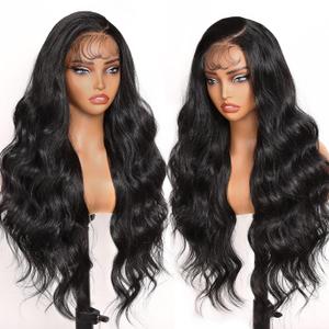 AISI HAIR 134 HD Black Lace Front Wigs for Women - Pre Plucked Long Body Wavy Synthetic Lace Wig with Baby Hair, Beginner Friendly, Natural Looking, Free Part 28 Inch
