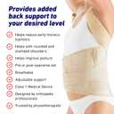 Neo-G Dorsolumbar Support Brace - Back Support For Early Kyphosis, Rounded Shoulders, Posture Correction, Muscular Aches, Lumbar Support - Fully Adjustable - Class 1 Medical Device - Medium - Tan, Medium: 27.6 - 33.5 in