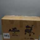 Rollator Walker for Seniors with Seat, Lightweight & Foldable, 8" All-Terrain Wheels, 18" Big Seat, 6-Level Adjustable Height Rolling Walker, 350 lb Capacity, Burgundy