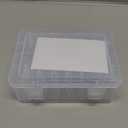 Mathtoxyz Small Bead Organizers, 14 Pieces Plastic Storage Cases Mini Clear Bead Storage Containers Transparent Boxes with Hinged Lid and Rectangle Clear Craft Supply Case