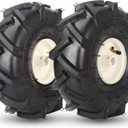 11x4.00-4" Tiller Tire and Wheel, 3/4" Axle Size, 3-1/8" Centered Hub, Compatible with Craftsman & Troy-Bilt Tiller Replacement, 2 Pack-11x4.00-4