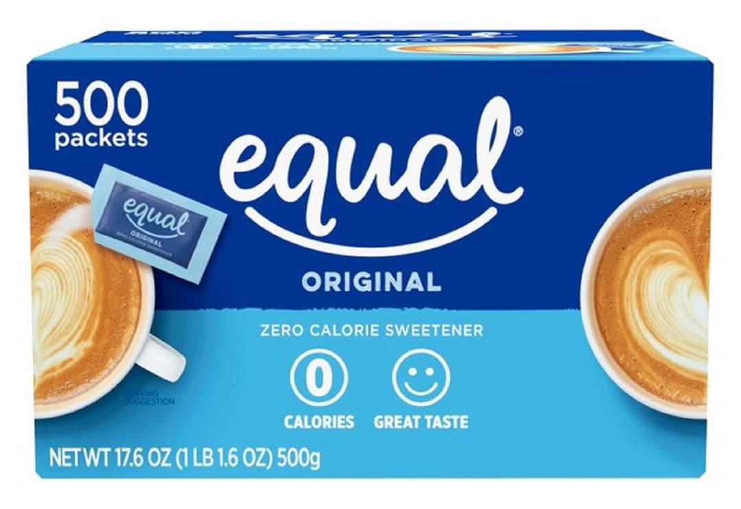 3 x EQUAL 0 Calorie Sweetener, Sugar Substitute, Zero Calorie Sugar Alternative Sweetener Packets, Sugar Alternative, 500 Count02/16/2029