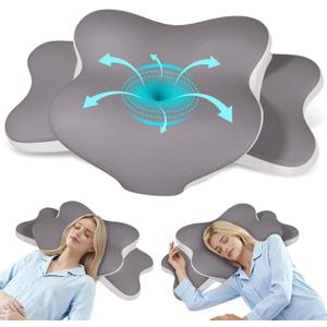 Sleep Apnea Pillow Ergonomic Cervical Neck Pillow for Pain Relief，Support Cooling Contour Memory Foam Pillows for Side Back Stomach Sleepers Orthopedic Pillow with Removable Cover