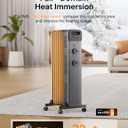 Pelonis Oil Filled Radiator Heater for Large Space, 2025 Upgraded, Space Heaters with 1500W Quiet Warmth Radiant Heater, 3 Heating Modes, Overheat & Tip-Over Protection, Adjustable Thermostat, Black