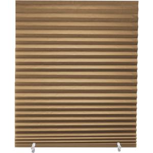 Changshade 6-Pack Pleated Paper Temporary Shades Cordless Light Filtering Cut to Size Temporary Paper Blinds for Indoor Windows of Office, Bedroom, Bathroom, Living Room, 36" W x 72" H, Brown