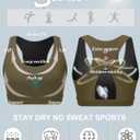 RUNNING GIRL Sports Bra for Women,High Impact Large Bust Padded Sports Bra Fitness Workout Running Yoga Tank Tops(WX2827 Oak Brown L) (Brown, L)