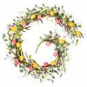 HOHOTIME 6FT Tulip Flower Garland with Eucalyptus, Artificial Spring Floral Vines for Mantle Wedding Porch Staircase Indoor Decor, Fake Wildflower Home Decoration