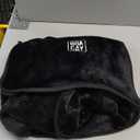 BOACAY Soft & Warm Travel Blanket for Airplane & Car - Long Flight Essential for Women, Men, Kids - Compact Pillow with Luggage Sleeve & Backpack Clip, Black