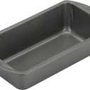 GoodCook Nonstick Loaf Pan Heavy-Duty Steel Bakeware with Easy-Clean Non-Stick Coating, Oven & Dishwasher Safe Pan for Meatloaf Breads Cakes Brownies Lasagnas Casseroles & More, 8 x 4-Inch, Gray