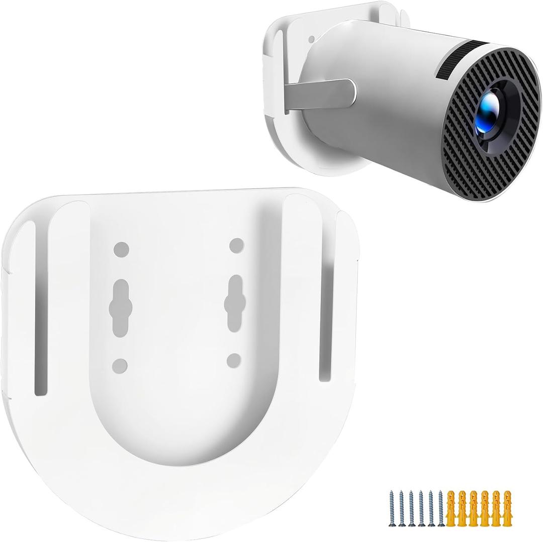 Wall Mount Compatible with Only HY300 PRO Mini Projector Ceiling Mount,HY 300PRO Accessories Wall Mount Stand, Projector Shelf for Wall(White)