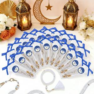 Eforcase 20PCS Muslim Prayer Beads Islamic Party Favors Gifts Eid Favor Rosary Jewelry for Adult Women Men Muslim Wedding Bridal Shower Prayer Beads Bulk for Ramadan Eid Islamic Festival Party Favor (20 Pack -White)