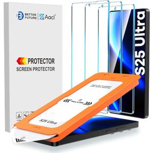 AACL 3-Pack for Samsung Galaxy S25 Ultra Screen Protector Tempered Glass, 9H Glass for S25 Ultra Screen Protector 5G, [Fast Alignment Tool] [Bubble Free] [6.9 Inch] (Clear)