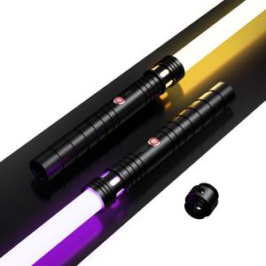 Lightsaber, Dueling Lightsabers 2 Pack - Metal Hilt Double Bladed RGB Lightsaber with 20 Gradient Colors 4 Modes 40-inBlades USB Rechargeable Adult Kids Toys for Halloween Christmas Birthday Gifts Lightsaber, Dueling Lightsabers 2 Pack - Metal Hilt Double Bladed RGB Lightsaber with 20 Gradient Colors 4 Modes 40-inBlades USB Rechargeable Adult Kids Toys for Halloween Christmas Birthday Gifts