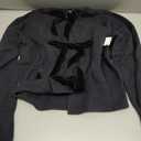 Amazon Essentials (Demi's Pick) Women's Regular-Fit Long-Sleeve Tie Front Cardigan with Bows (Medium, Black)