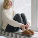 SHIBEVER Fuzzy Slippers Women Indoor: Memory Foam Warm House Shoes - Slip On Closed Toe Comfy Bedroom Slippers Women (11-12, 74-chestnut)