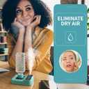 Travel Humidifier, Portable Small Humidifier for Plants, Bedroom, Office, Hotel or Car, 5000mAh Battery Operated Mini Cool Mist Humidifiers, Quiet 23dB, Auto-off, Night Light & BPA-Free, Green