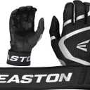 Easton | MAV GT Locked in Baseball Batting Gloves | Neoprene Wrist Strap | Youth (Black)