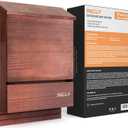INCLY Bat House for Outdoors 15"x9.2"x3.2" Shelter Box kit Double Chamber Dark Natural Cedar Wood, Pre-Finished Easy to Install