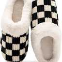 Guyarns House Slippers for Women & Men - Fuzzy, Casual Indoor/Outdoor Shoes with Memory Foam & Faux Fur Lining, 46-47