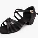 Rosefinch Girls' Dance Shoes Heel 1.3" Latin Salsa Practise Dancing Shoes for Dancing Salsa Latin Tango Girl Social Dance Beginner Size 3