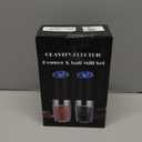 XinXu Gravity Electric Pepper and Salt Grinder Set, Adjustable Coarseness, Battery Powered with LED Light, One Hand Automatic Operation