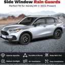 Canvcle Window Visors Rain Guards for Honda HR-V 2023-2025 2026 HRV Accessories, Outside-Mount Tape-On Side Window Wind Deflectors Vent Visors Shades Rainproof 4PCS