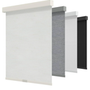 GENIMO 100% Blackout Roller Window Shades, Window Blinds Cordless with Thermal Insulated, UV Protection Fabric, Mini French Door Blinds for Home, Bedroom, Office, Linen Beige, 72" W X 72" H