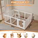 Clear Acrylic Dog Playpen with Door, DIY Modular Indoor Pet Fence
24 Inch Height 12 Panels, Multi-Room Separate Area, Easy Assemble & Washable Plastic Puppy Enclosure (White)