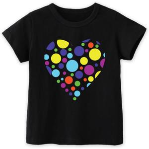Toddler Boys Girls Kids Dot Day Shirt – Happy International Dot Day Outfit,2T-8T (Black)