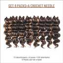Toyotress Ocean Wave Crochet Hair - 12 Inch 8 Packs Brown Mix Blonde Crochet Braids Deep Twist Synthetic Braiding Hair Extensions (12 Inch, P4/27-8P)
