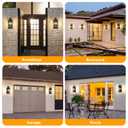 Guliaofo Large Outdoor Wall Lights Outside Lights, Exterior Lighting Fixtures Wall Mount, Wall Sconce Light Outdoor Lanterns for Porch, Black 18 inch 2-Light, 2-Pack